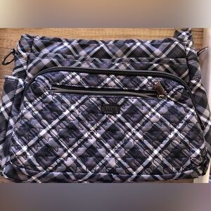 Lug Shimmy SE Plaid Grey shoulder or crossbody bag purse